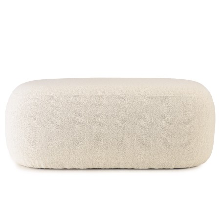 LEOPOLD - Bank van beige fijne bouclé stof LEOPOLD